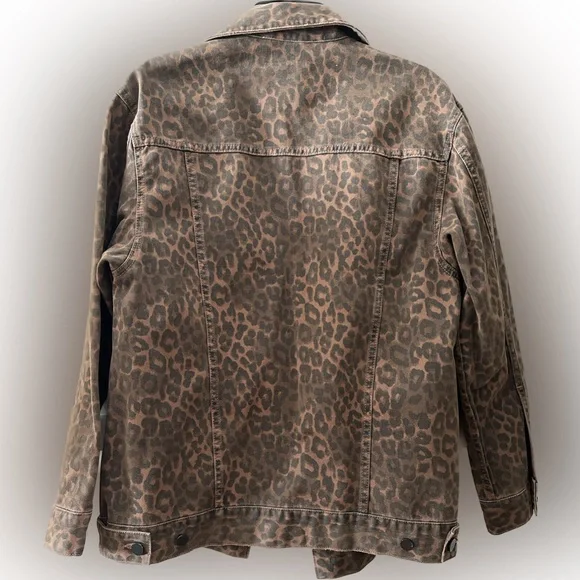 DENIM x ALEXANDER WANG Daze Leopard Jacket in Tan Leopard Print - Picture 2 of 3